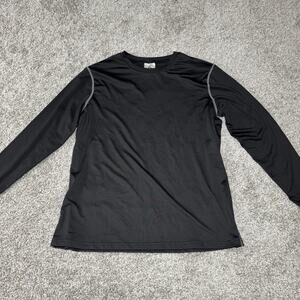 Silkworld Men's XL Sports Tight Long Sleeve Gym Top Black